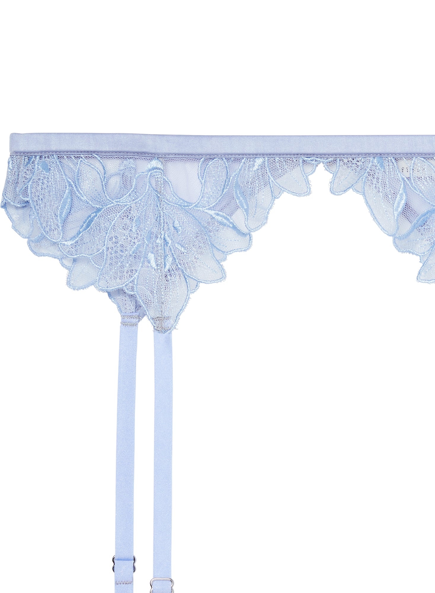 Lily Embroidery Garter Belt - 8