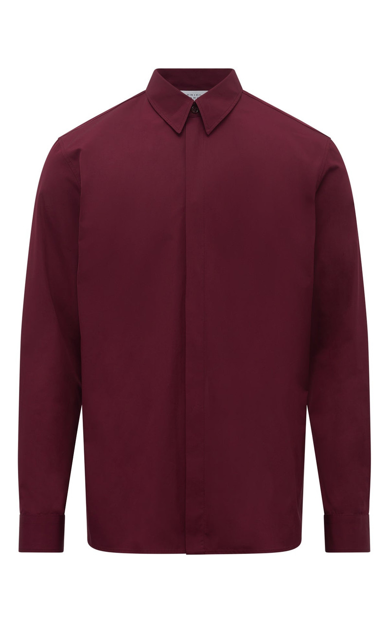 Nicolas Shirt in Bordeaux Sea Island Cotton 1