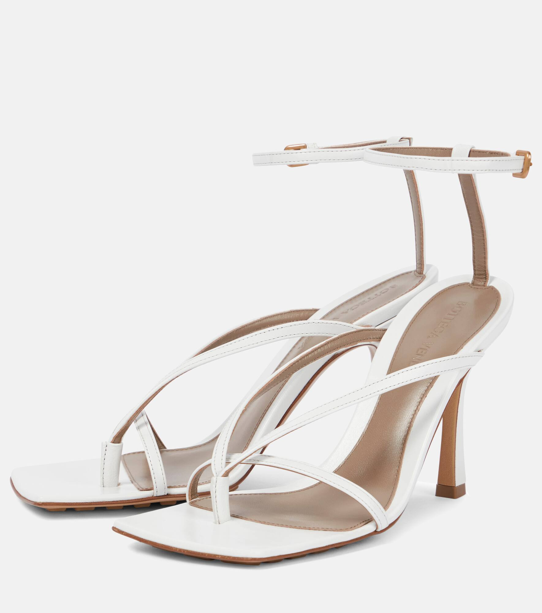 Stretch leather sandals - 5