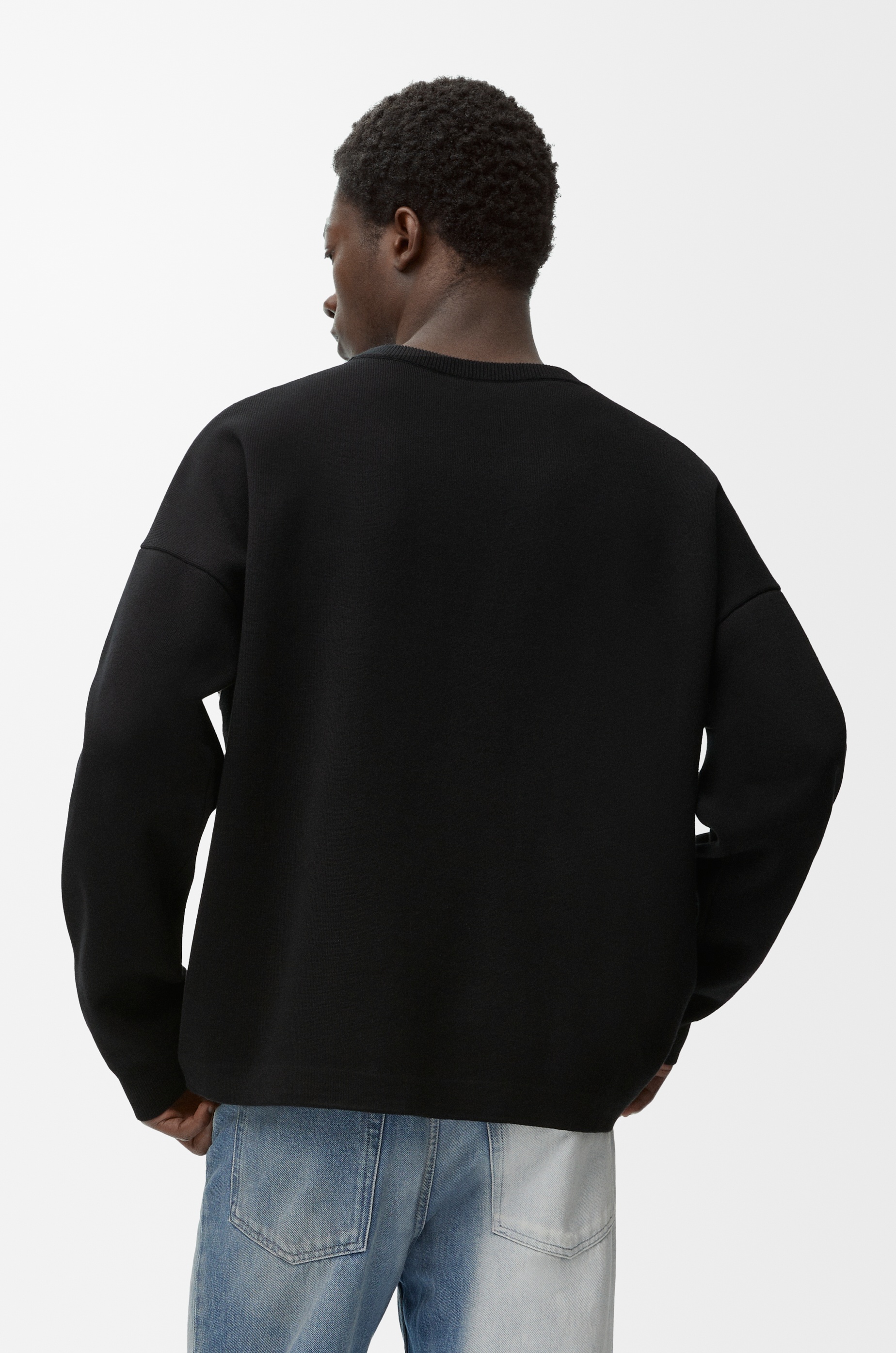 Anagram pocket sweater in cotton and viscose - 4