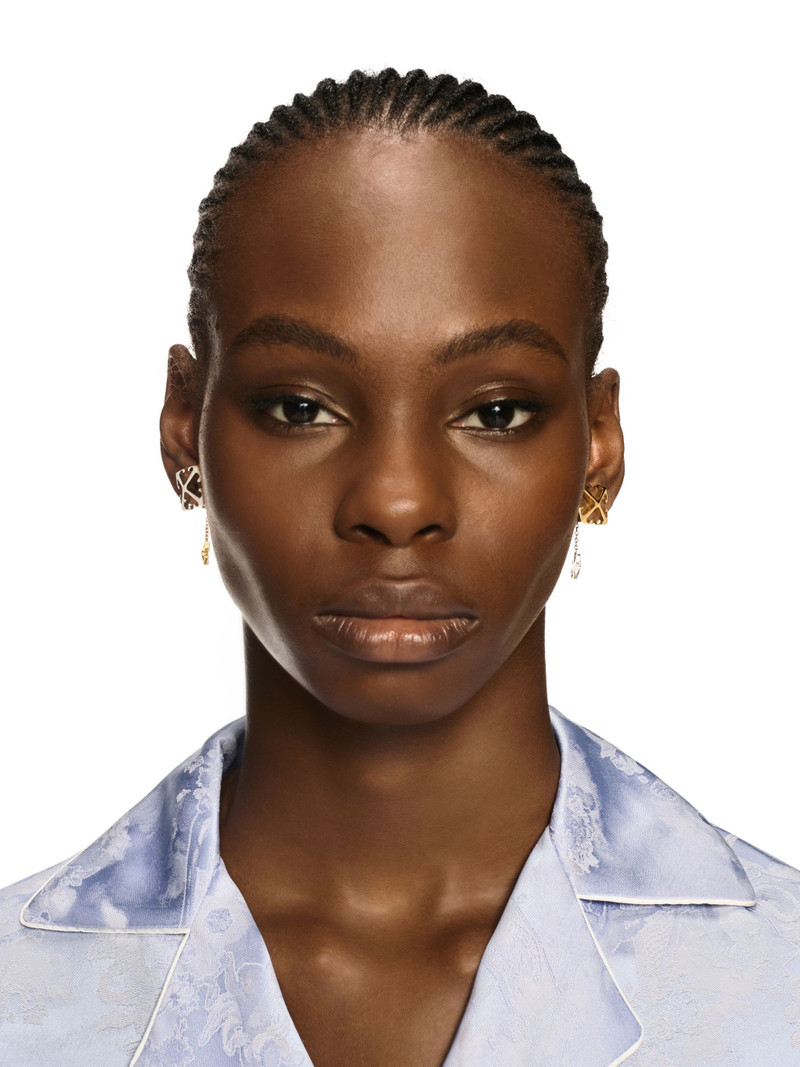 Off-White Bicolor Arrow Pendant Earrings outlook