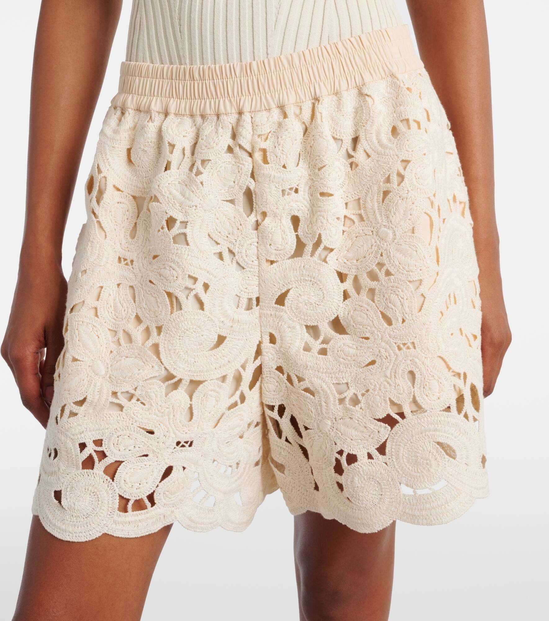 Cotton-blend shorts - 4