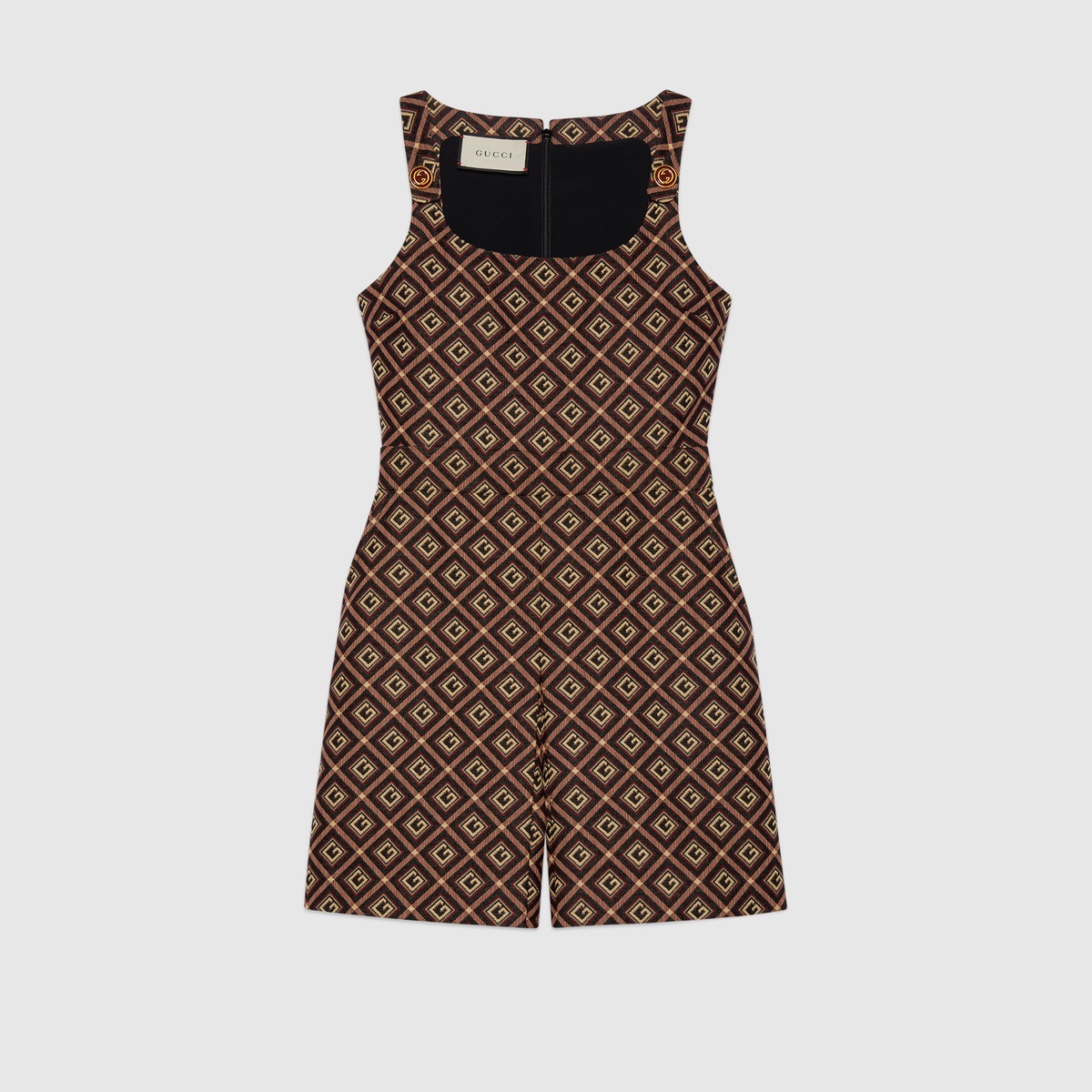 Short GG damier jumpsuit - 1