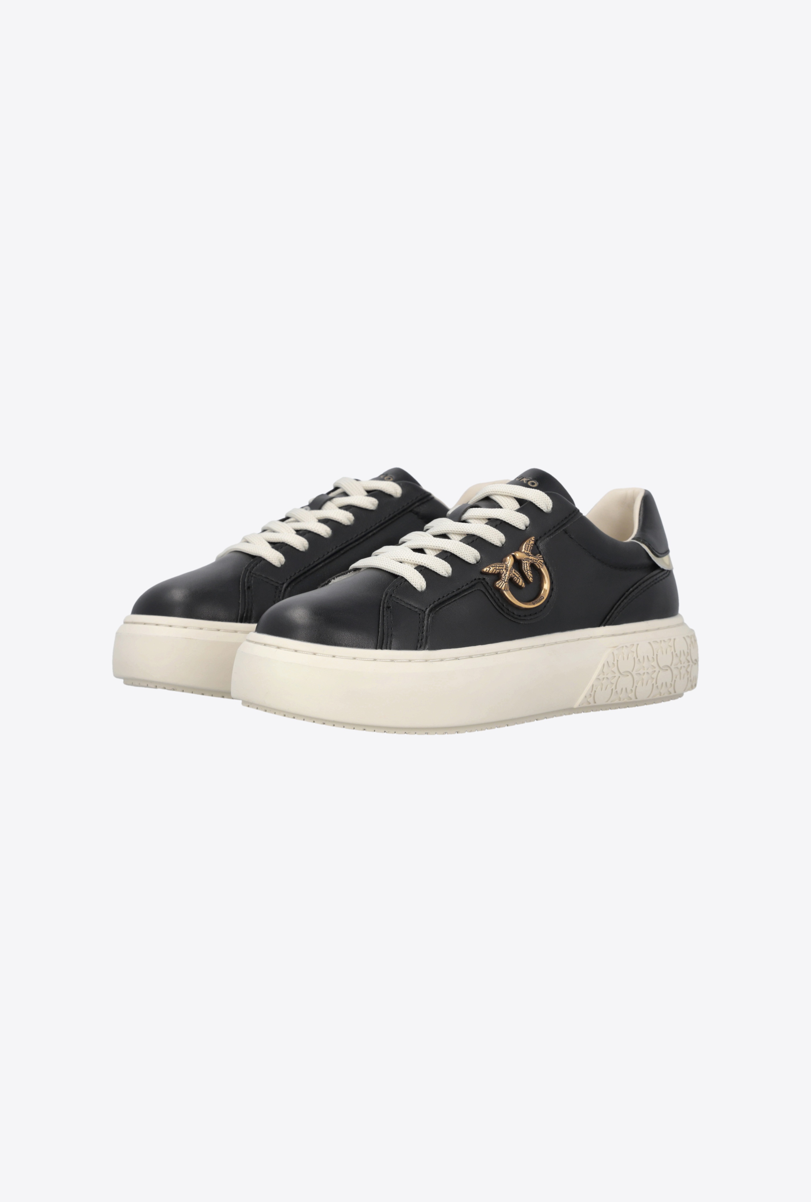 LEATHER SNEAKERS WITH LOVE BIRDS PLAQUE - 6
