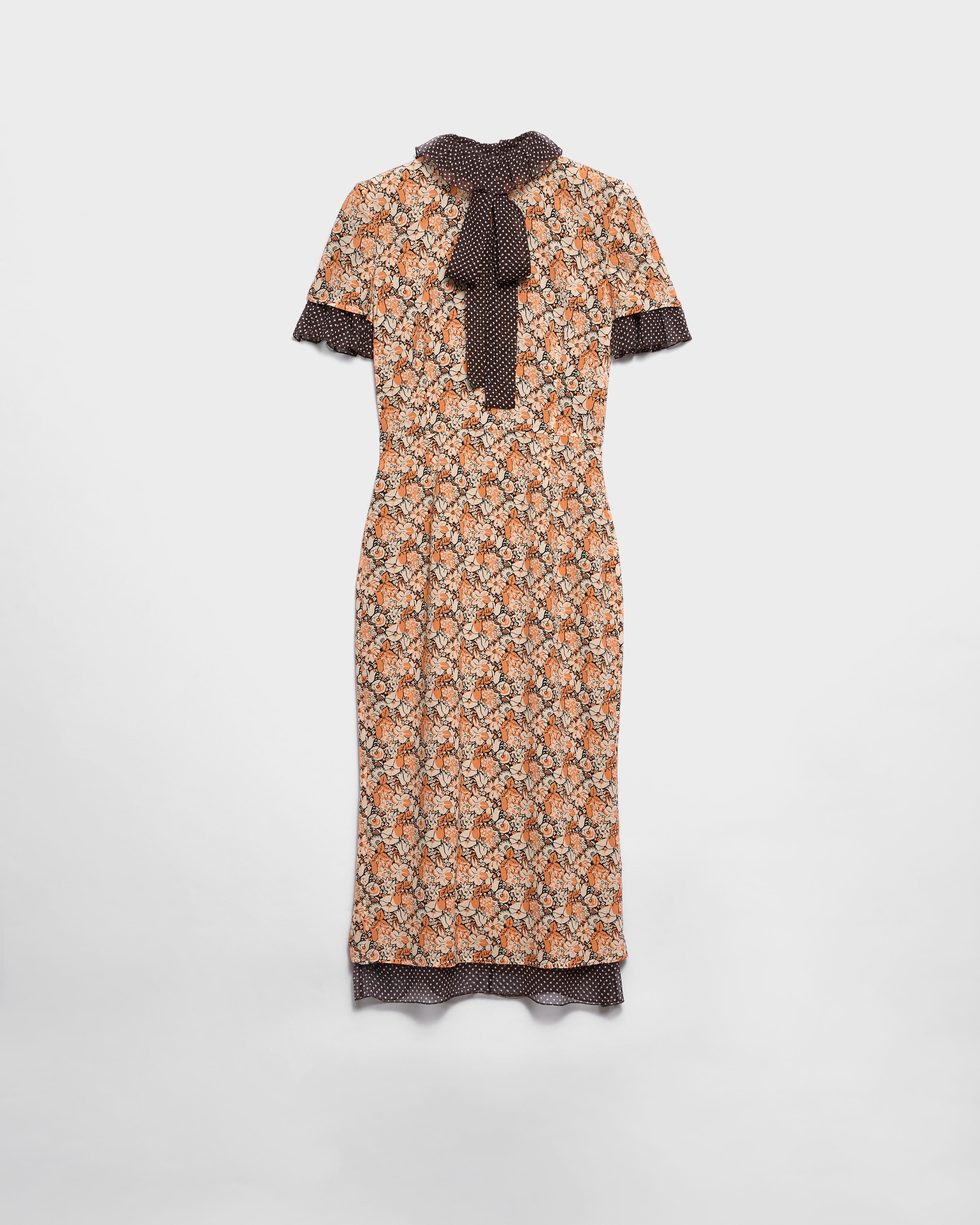 Printed georgette dress - 1