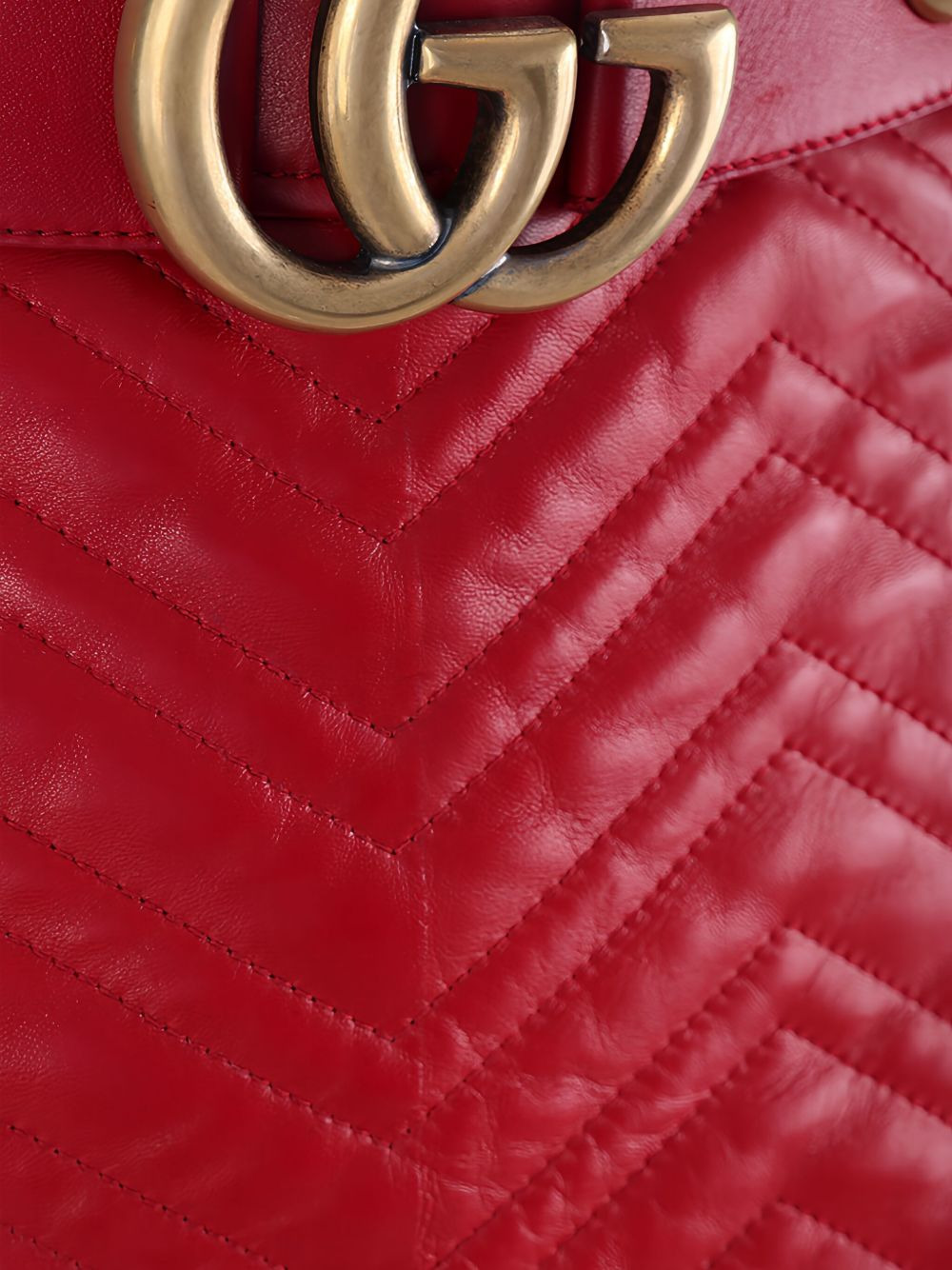 quilted GG-detail leather mini skirt - 3