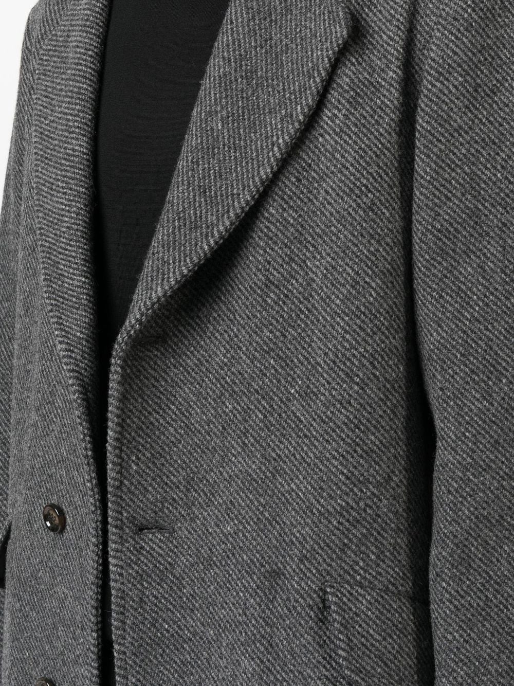 single-breasted wool coat - 5