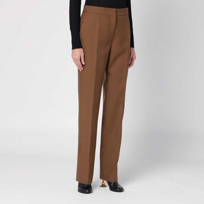 Jil Sander Brown Wool Trousers Women - 3