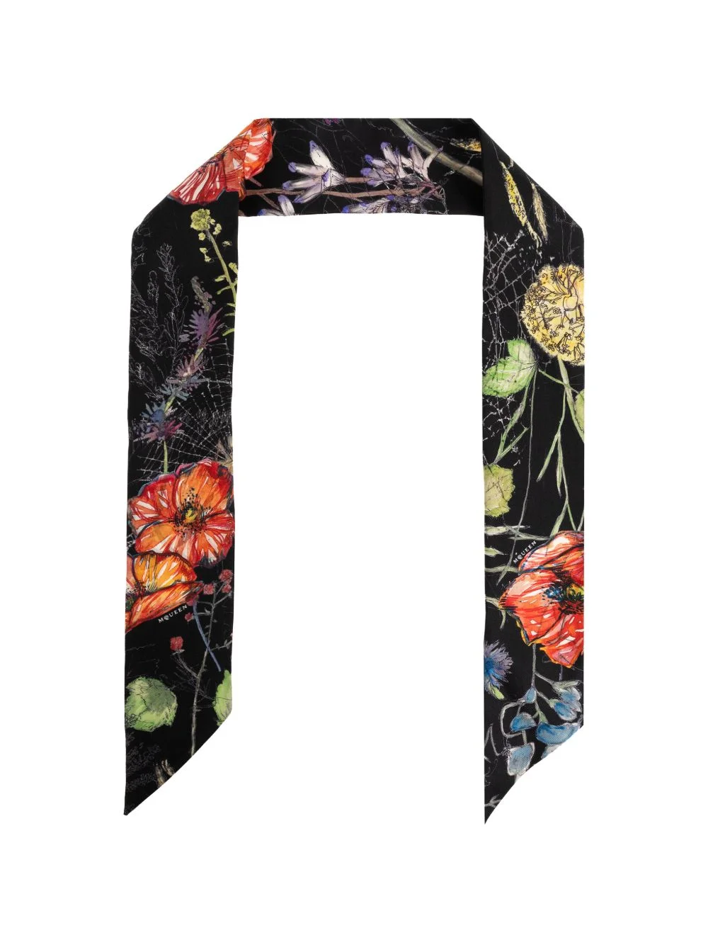 floral silk scarf - 1