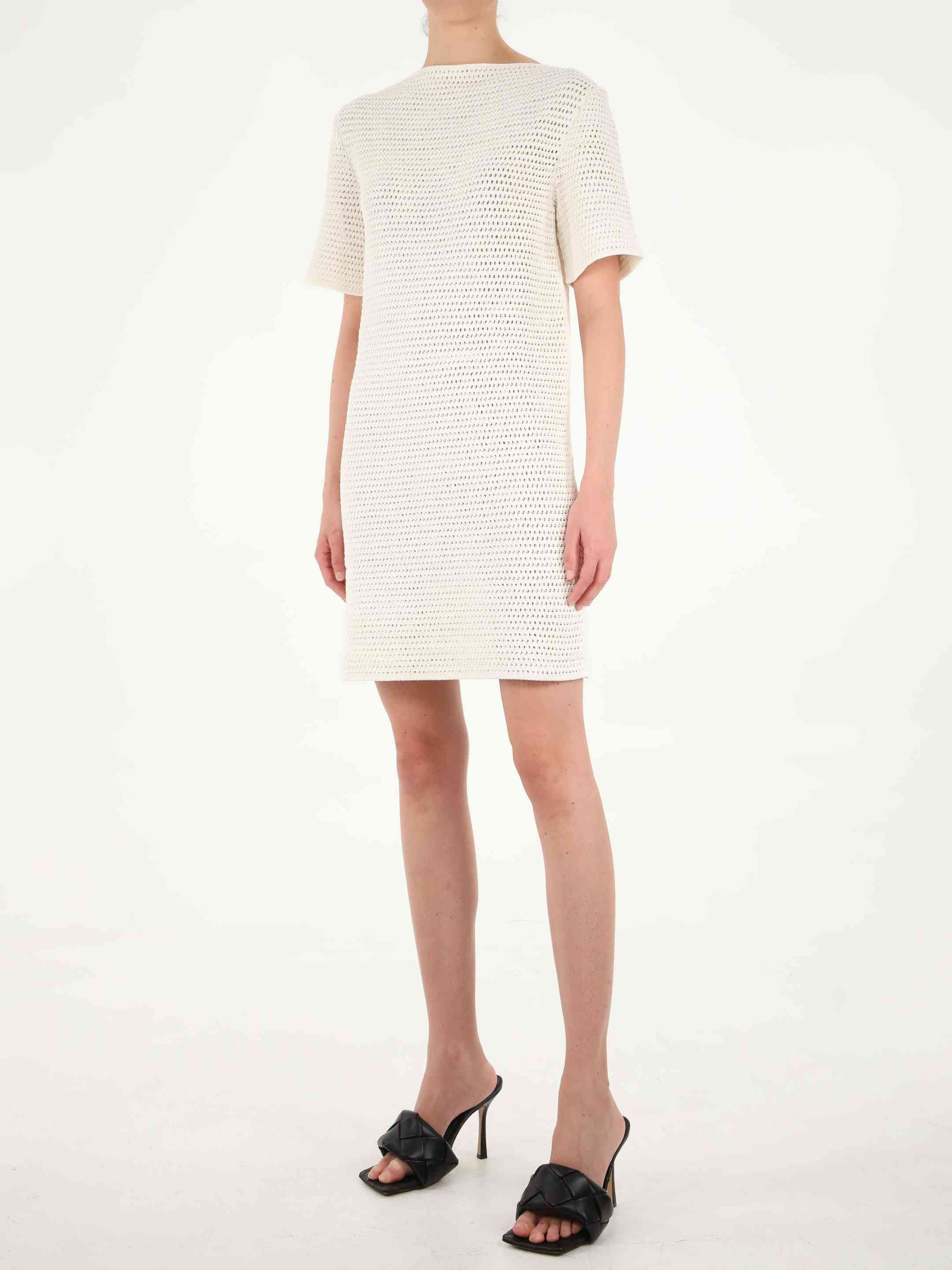 Bottega Veneta Women Crochet White Dress - 2