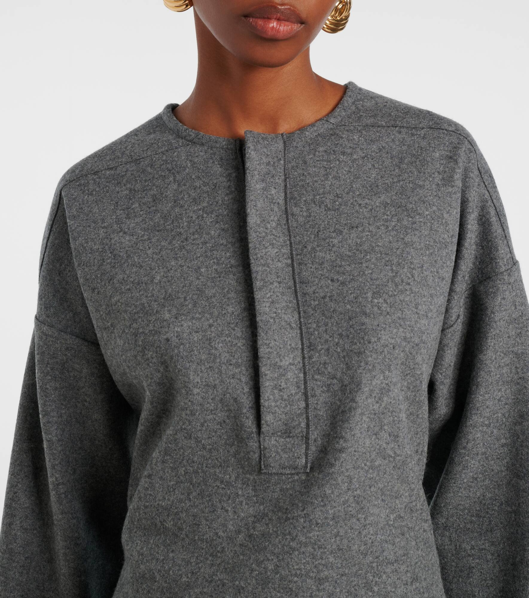 Wool and cashmere Henley shirt - 4