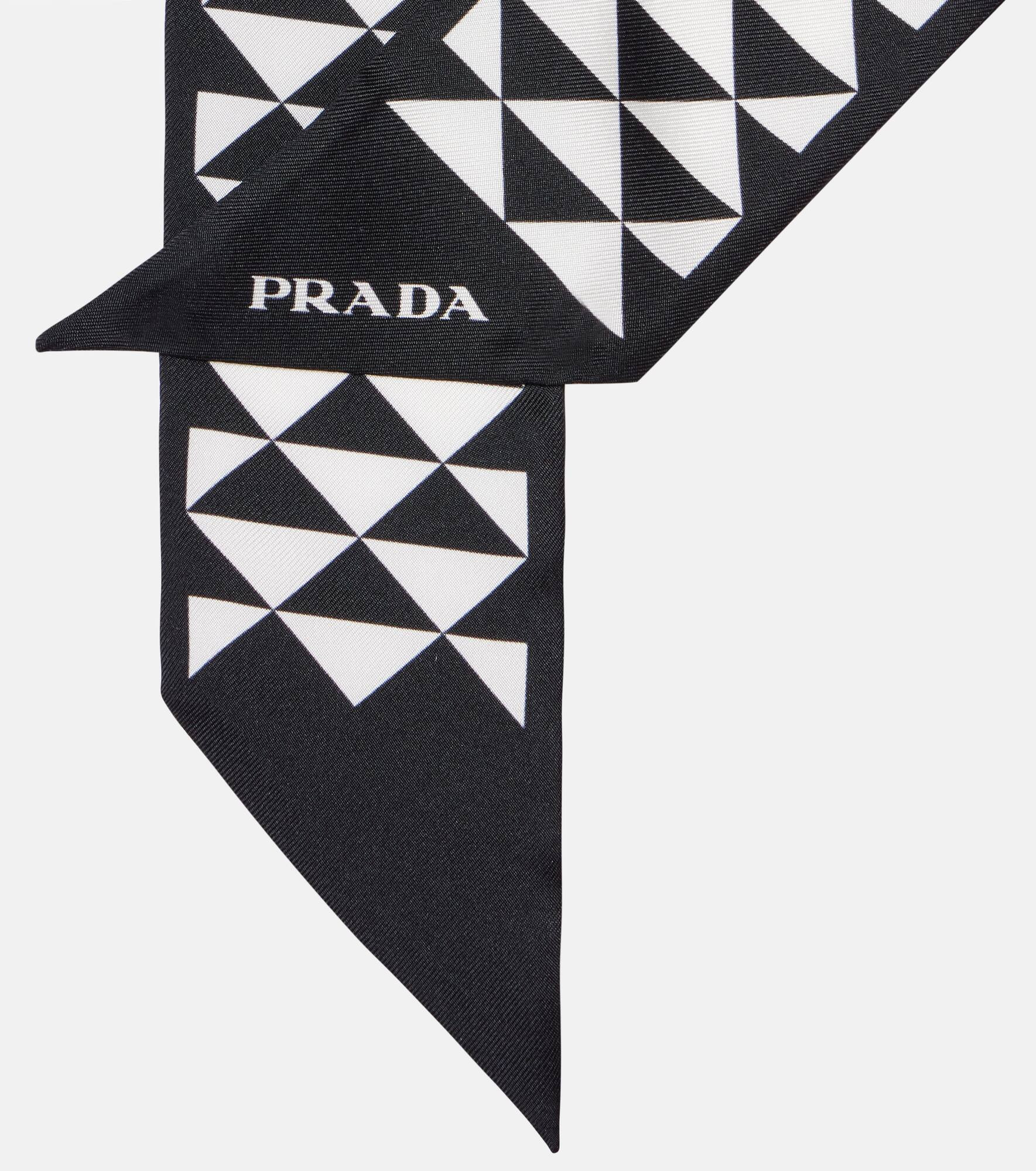 Printed silk twill scarf - 4