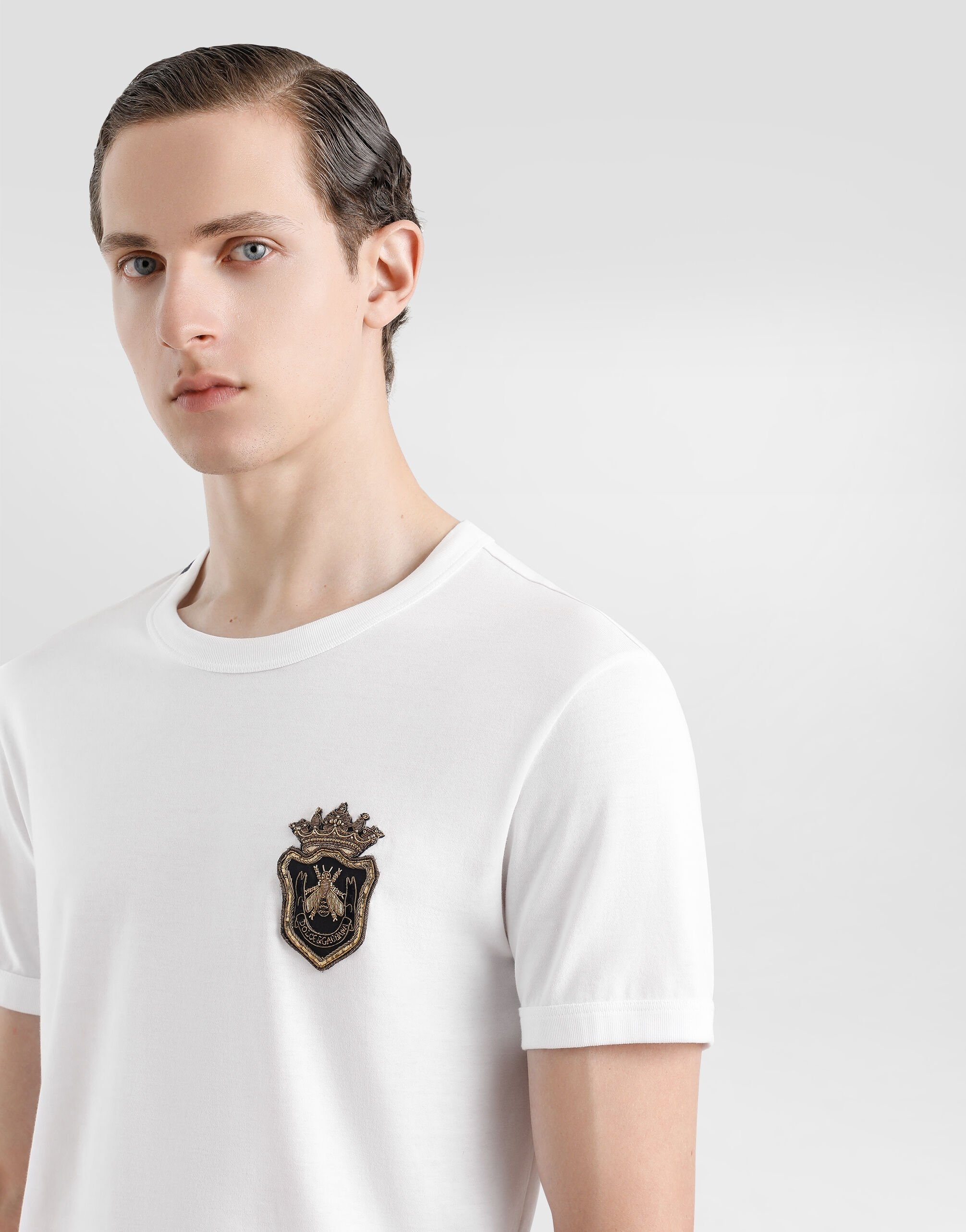 Cotton T-shirt with heraldic patch - 5
