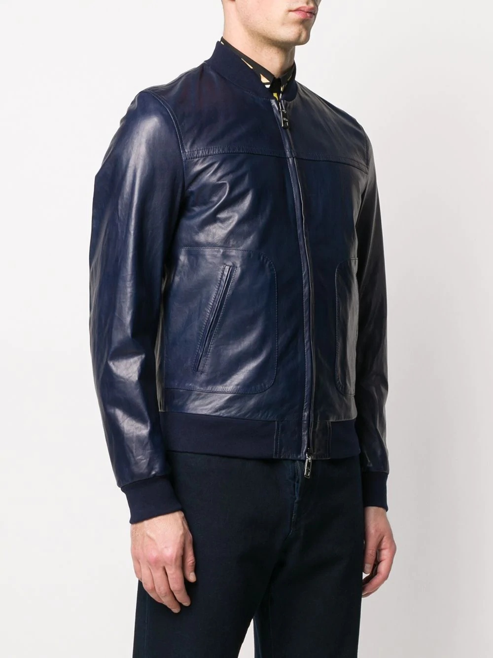 bomber leather jacket - 3