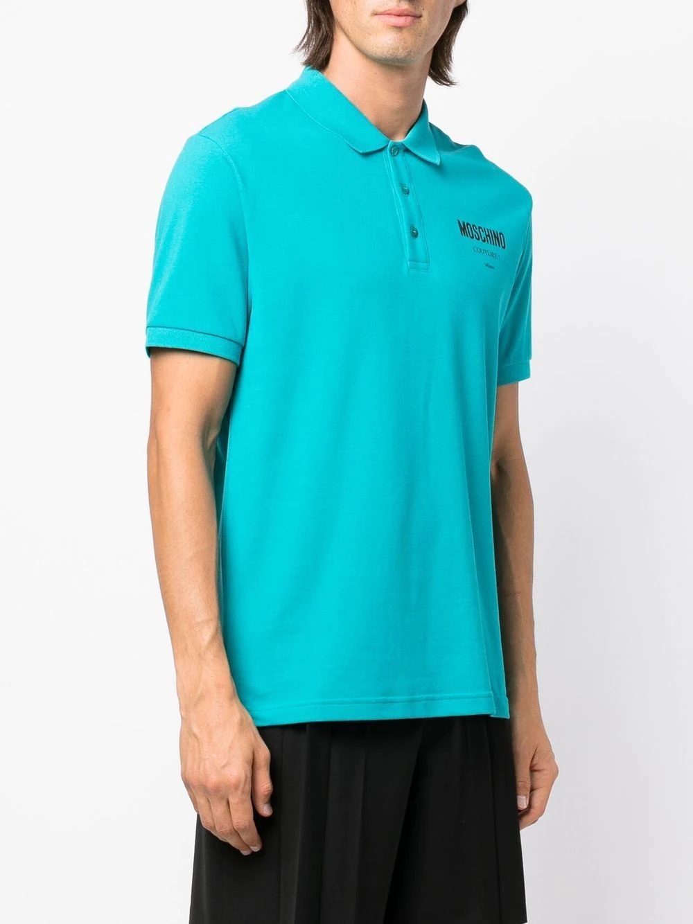 logo-print polo shirt - 3