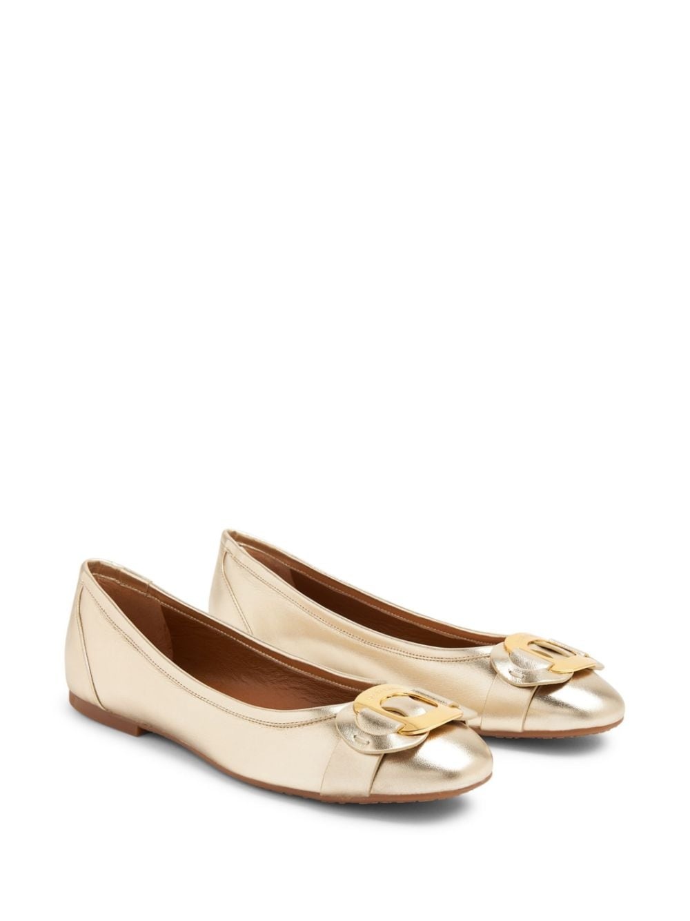 Chany metallic-finish ballerinas - 5