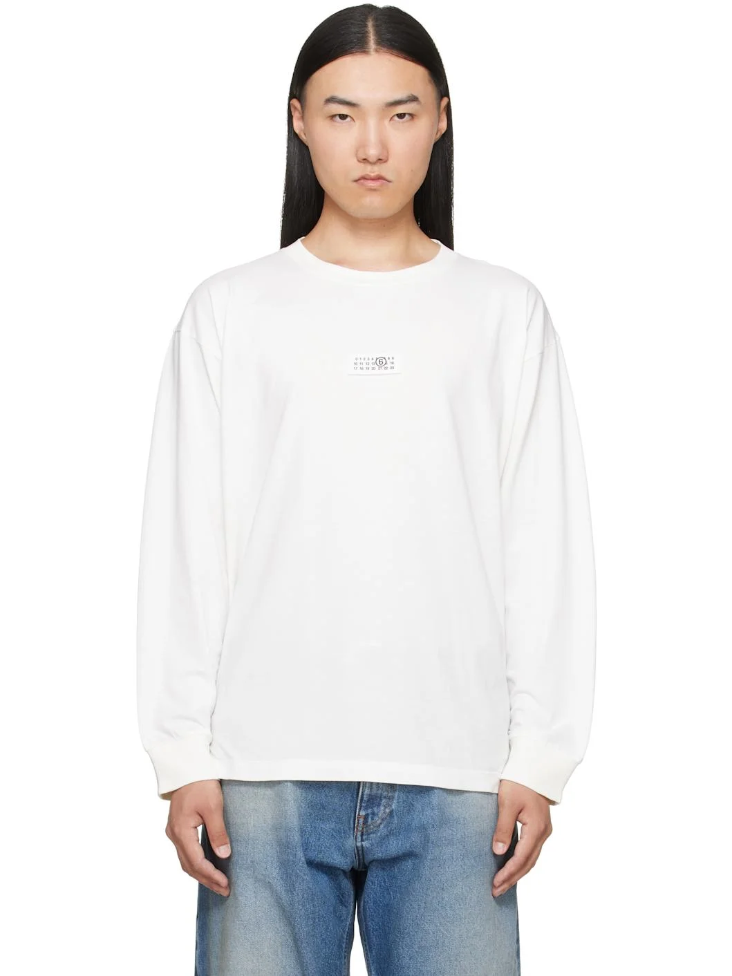 White Long-Sleeved T-shirt - 1