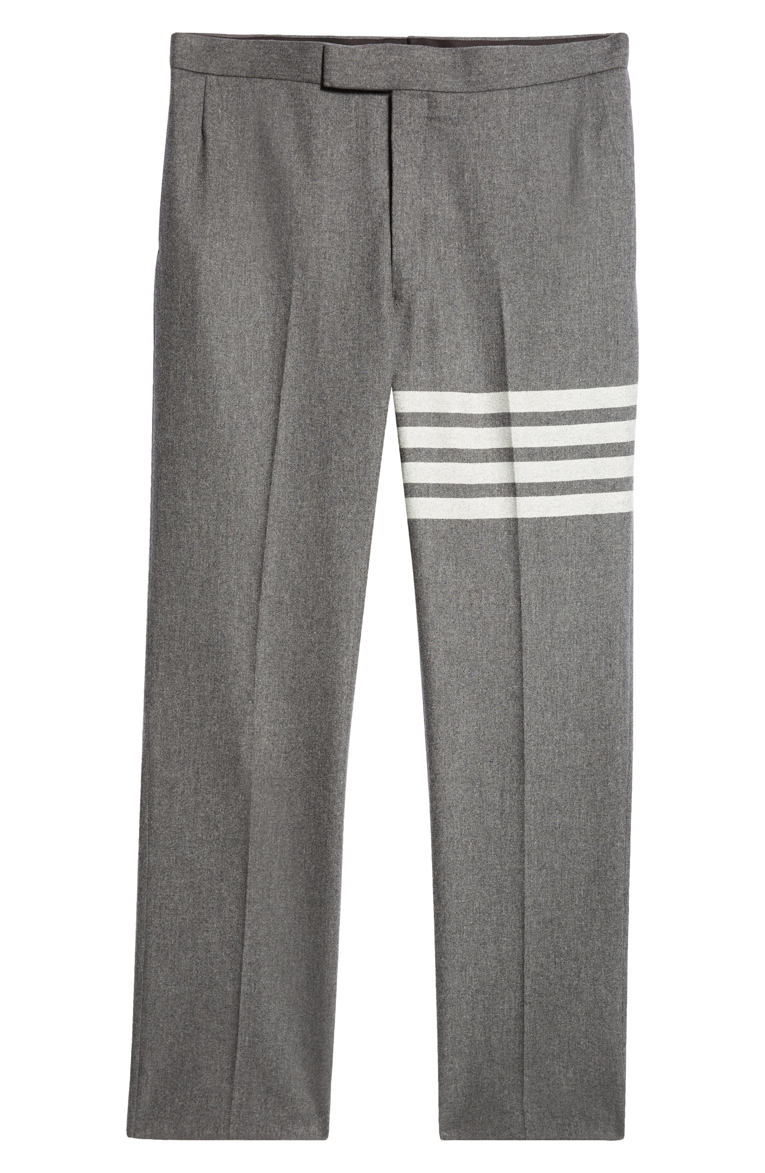 Thom Browne Wool & Cashmere 4-Bar Trousers in Medium Grey at Nordstrom - 6