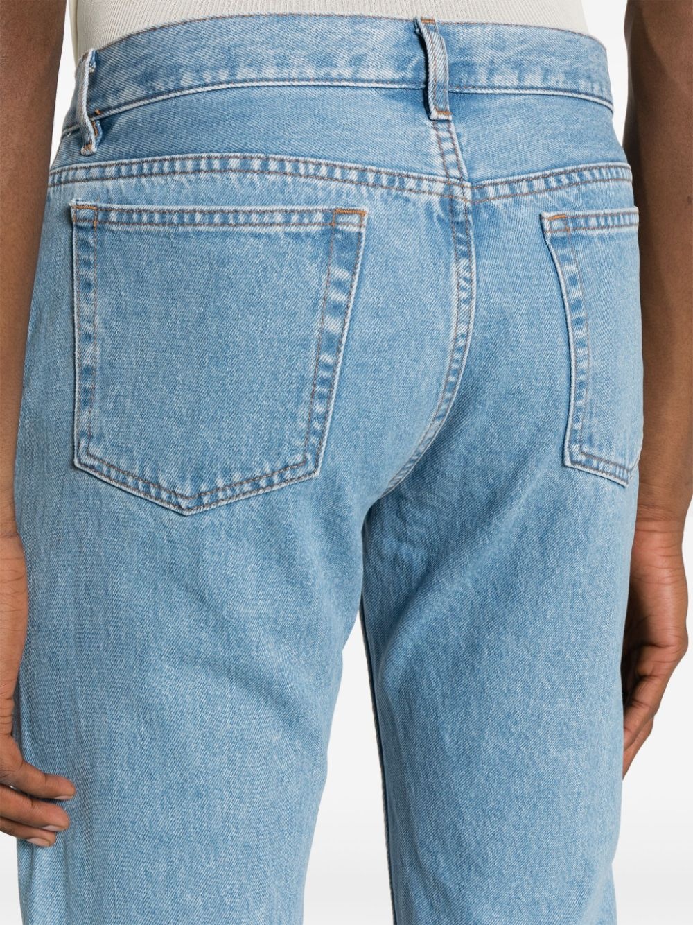 slim-cut cotton jeans - 5
