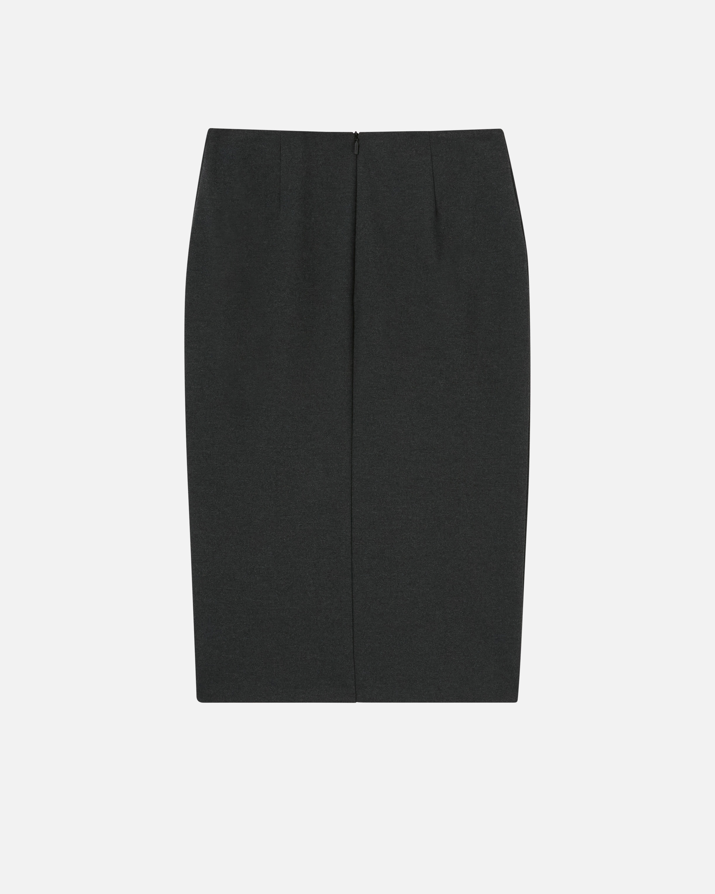 LONGUETTE SKIRT WITH SLIT AND ZIP - 6