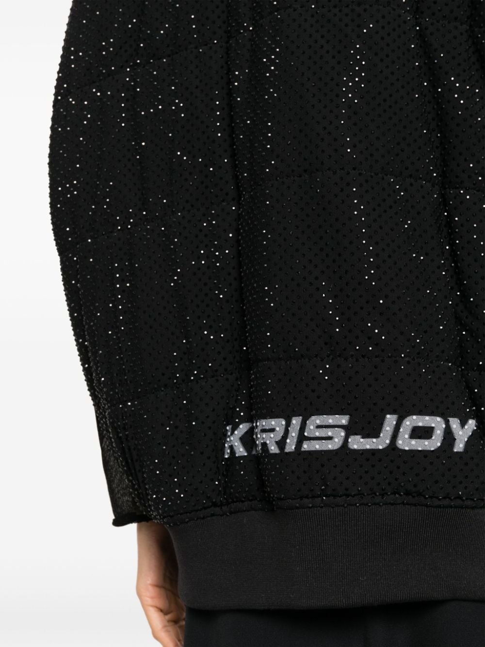 rhinestone-embellished padded gilet - 5