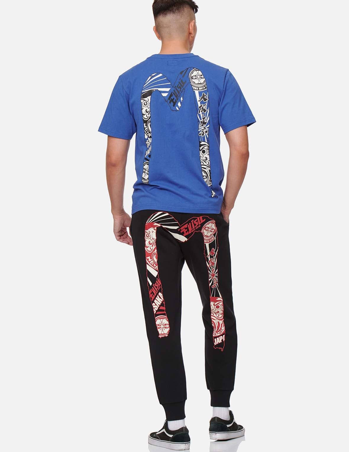 Daruma Brushstroke Daicock Print Sweatpants - 3