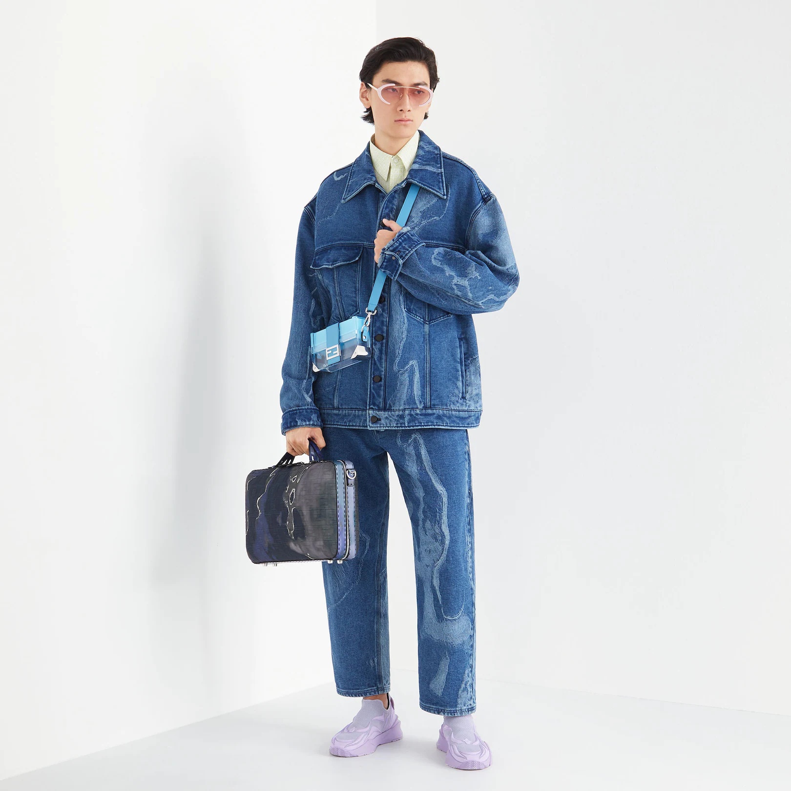 Blue denim trousers - 4