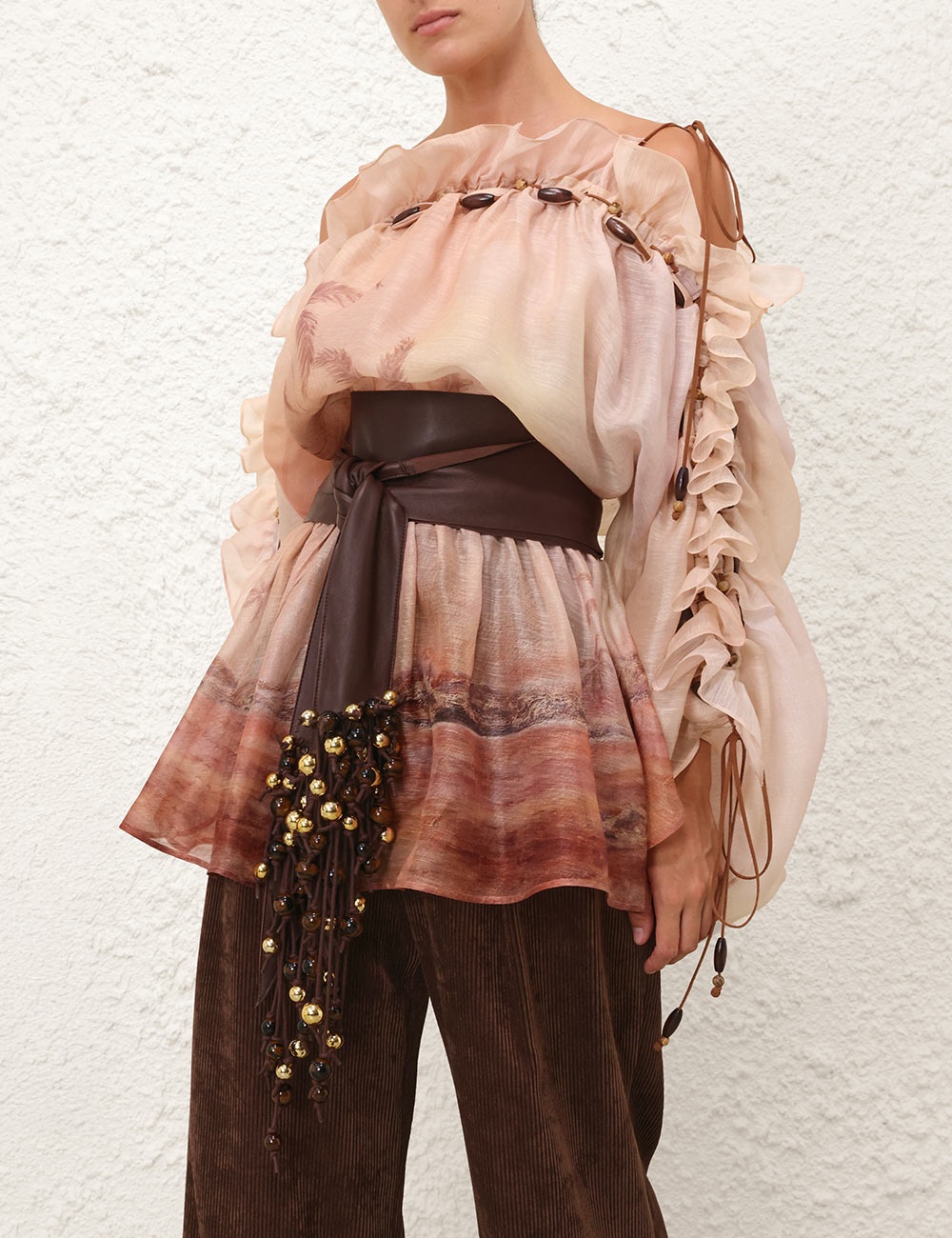 FOAM EMBELLISHED WRAP BELT - 2