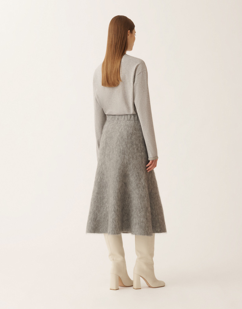 Brushed merino and mohair skirt 4