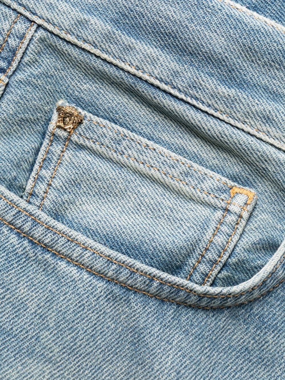 straight-leg cut denim jeans - 6