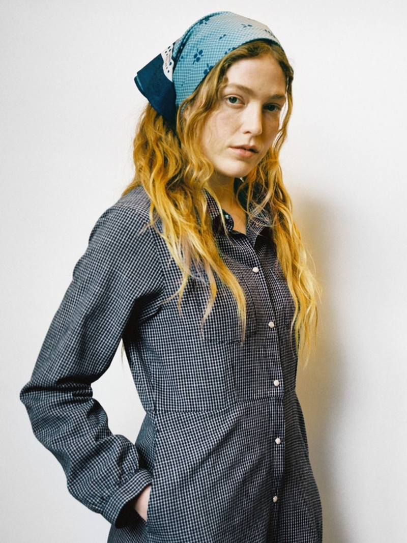 Selma Check Dress Indigo 3