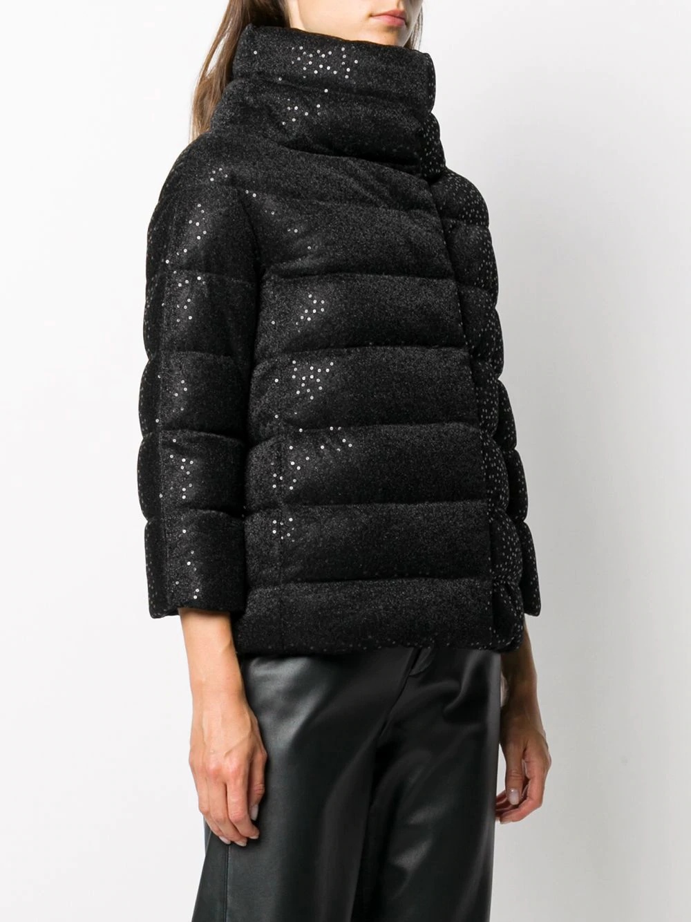 velvet puffer jacket - 3