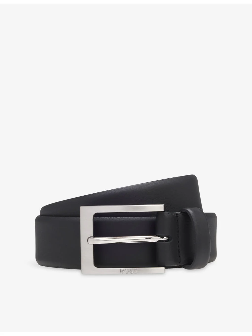 Logo-Buckle Leather Belt - 1