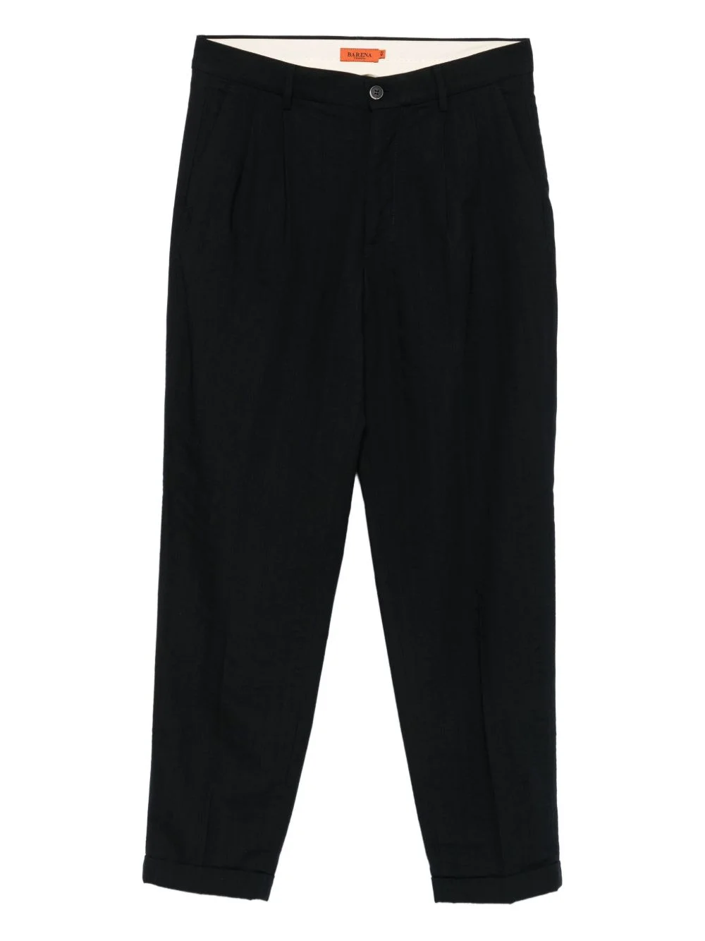 pleated cuffed-hem trousers - 1