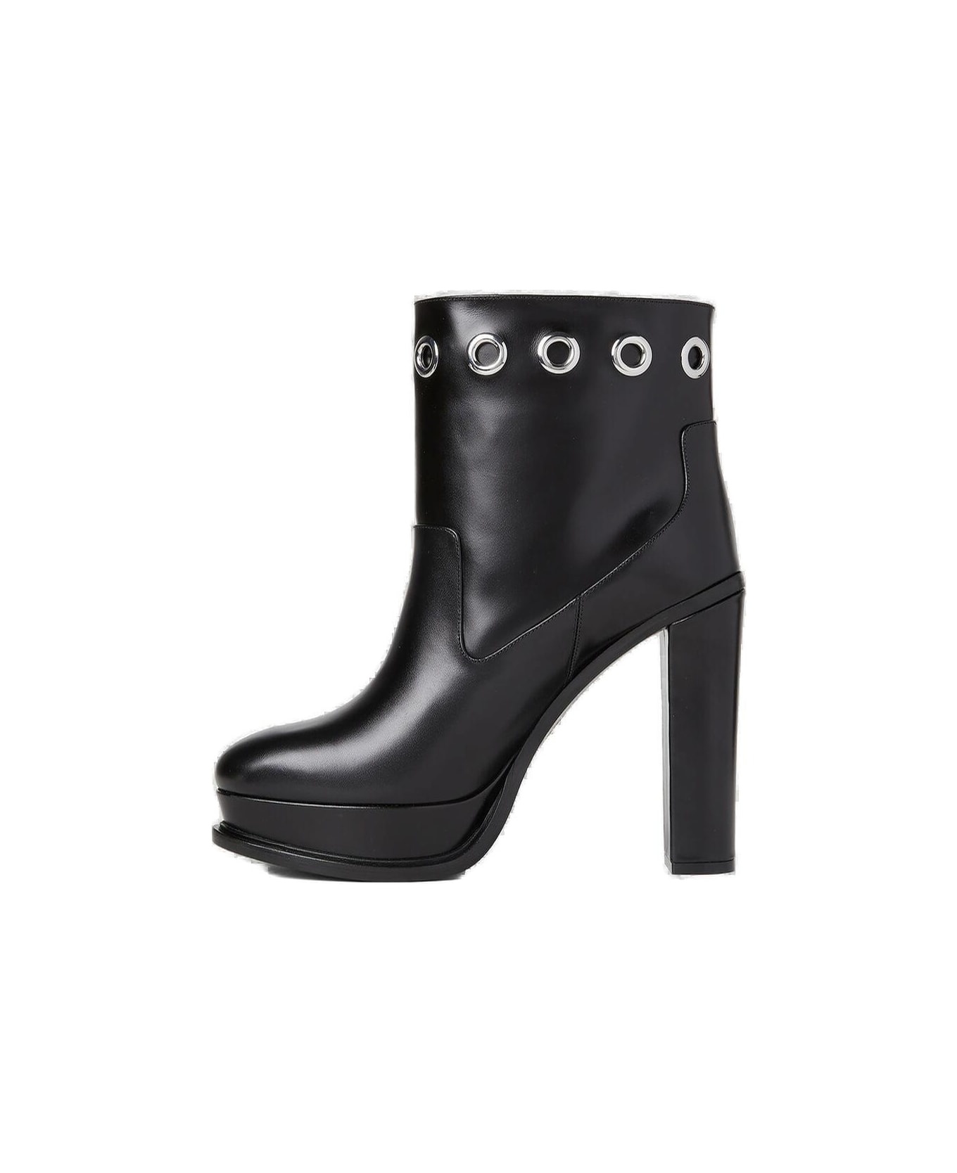 Eyelet Detailed Platform Boots - 2