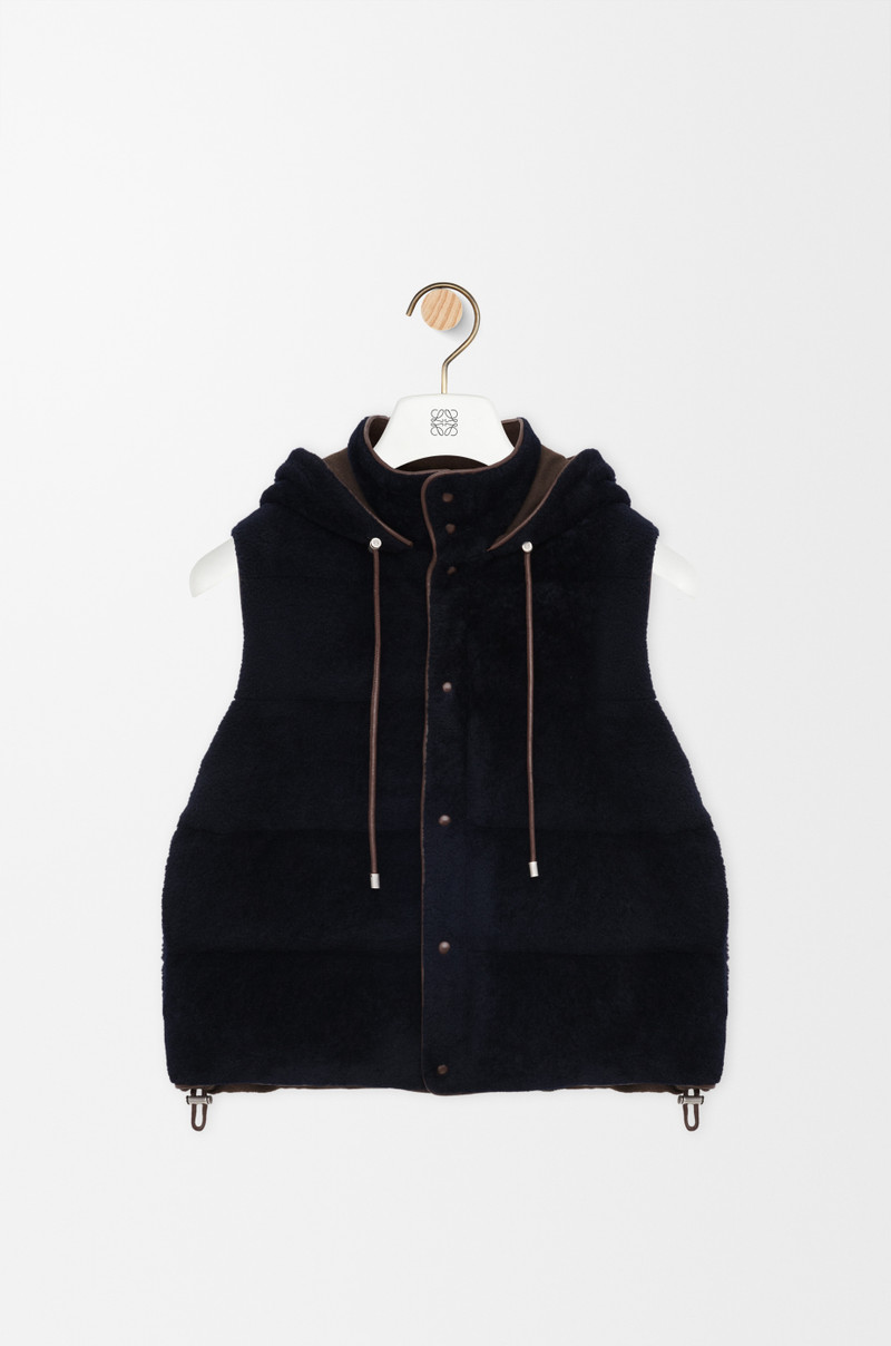 Padded vest in shearling 1