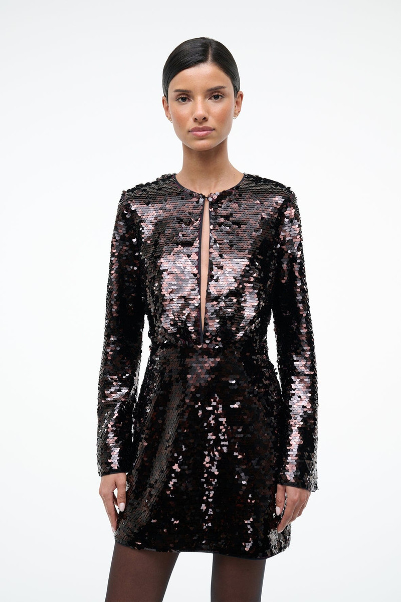 STAUD FIFI DRESS ESPRESSO BLACK 4