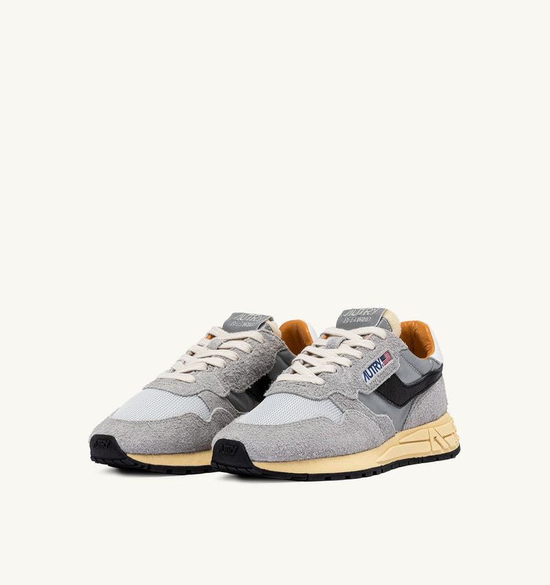 AUTRY REELWIND LOW SNEAKERS IN SAND SUEDE AND REFLECTIVE NYLON outlook