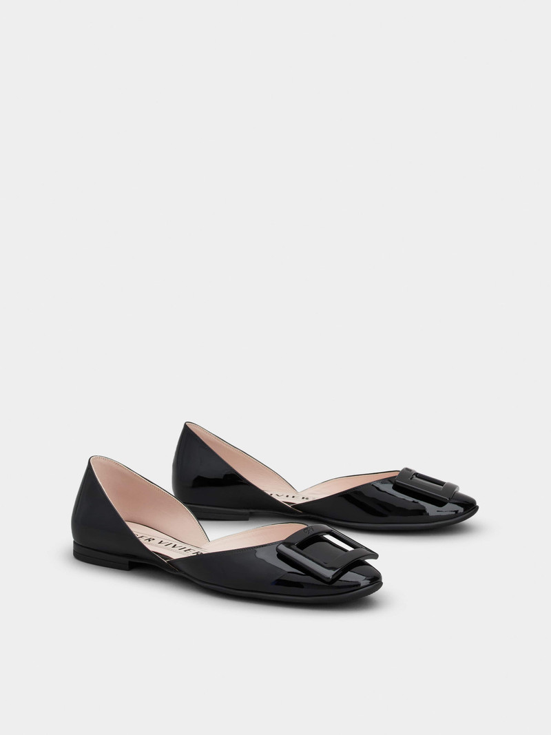 Dorsay Lacquered Buckle Ballerinas in Patent Leather 2