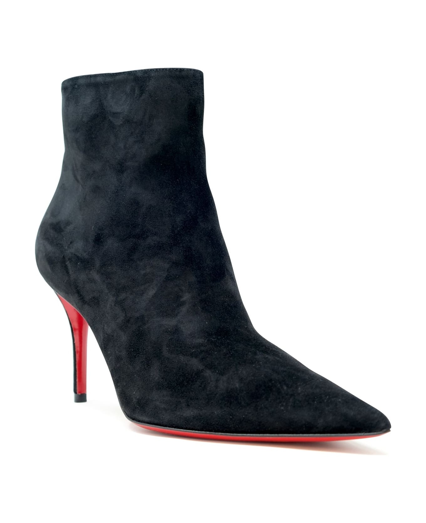 Christian Louboutin Black Suede Leather Apostropha 80 Bootie - 2