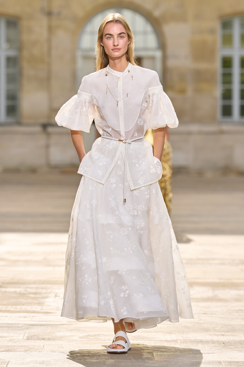 GABRIELA HEARST Sofia Mia's Flowers Blouse in Ivory Embroidered Silk Organza outlook