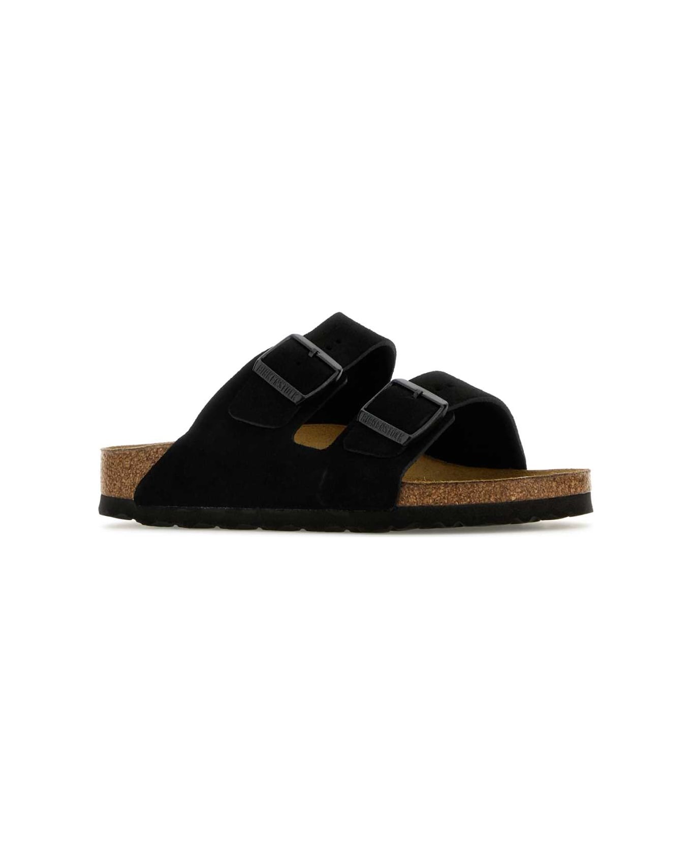 Black Suede Arizona Slippers - 2