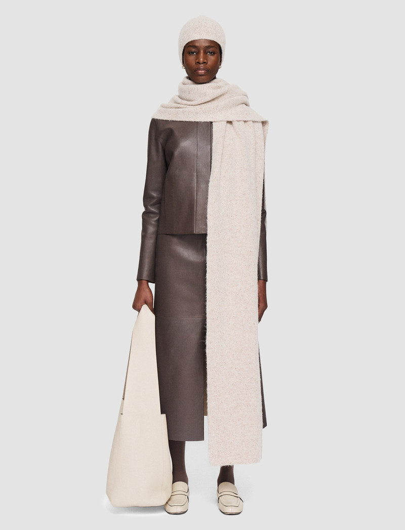 Alpaca Tweed Knit Scarf 1