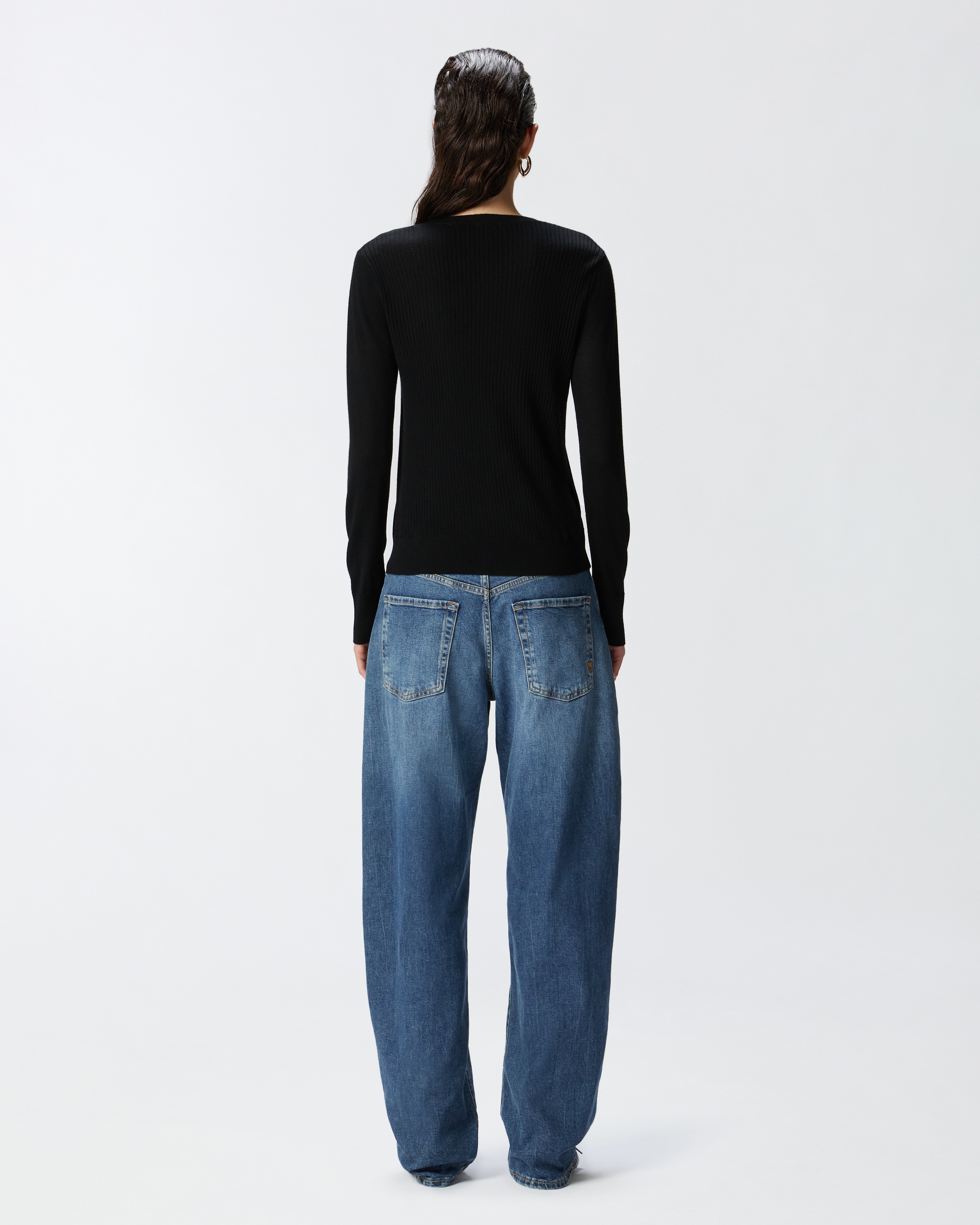 SLIM-FIT V-NECK WOOL CARDIGAN - 4