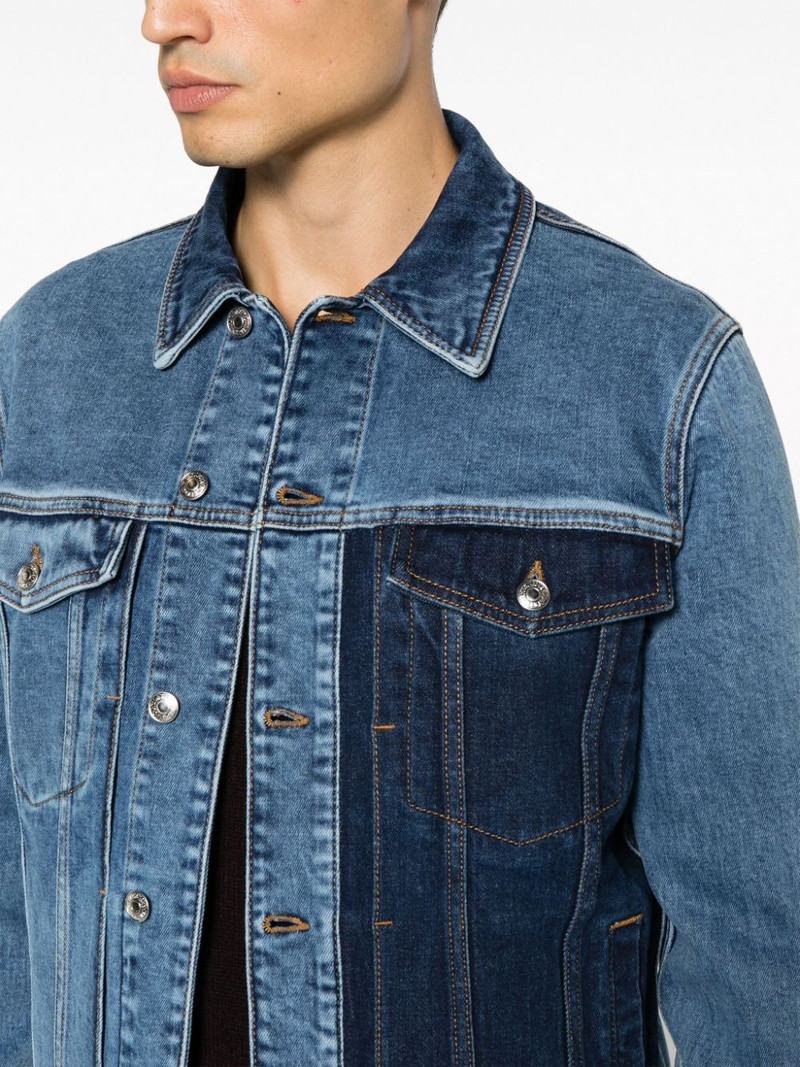 colour-block stretch-cotton denim jacket 6