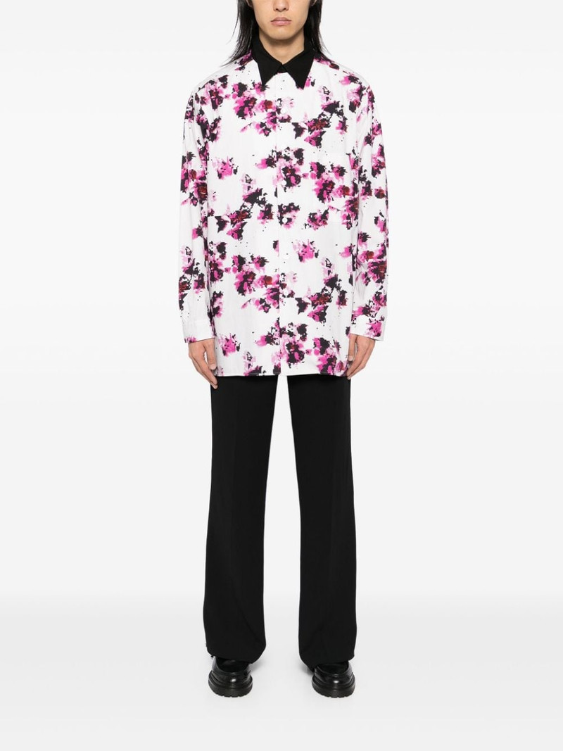 Yohji Yamamoto khadi flower printed shirt outlook