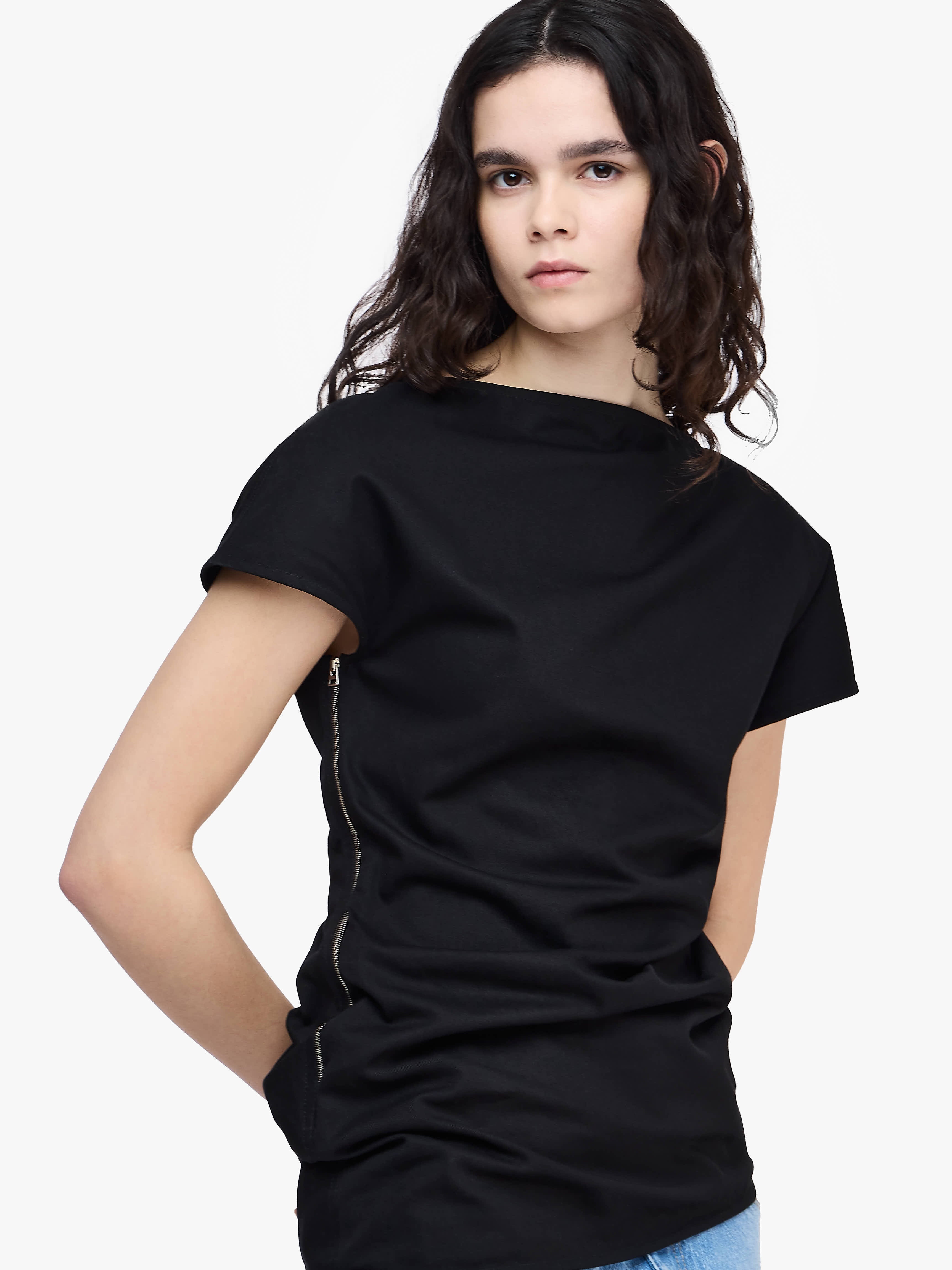 ASYMMETRIC DRAPED TOP - 5