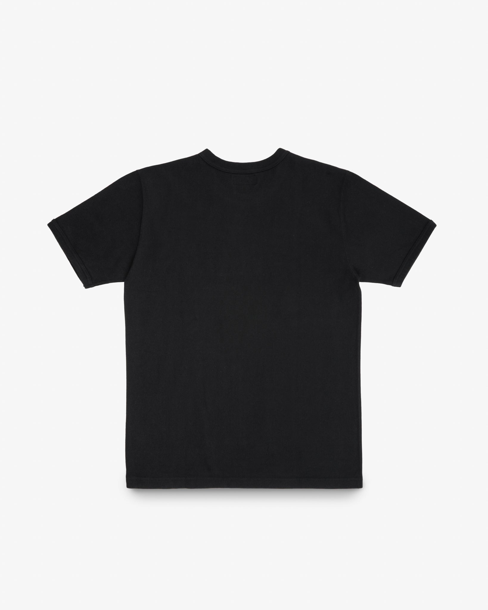 IHT-1600-BLK 11oz Cotton Knit Crew Neck T-Shirt - Black - 5