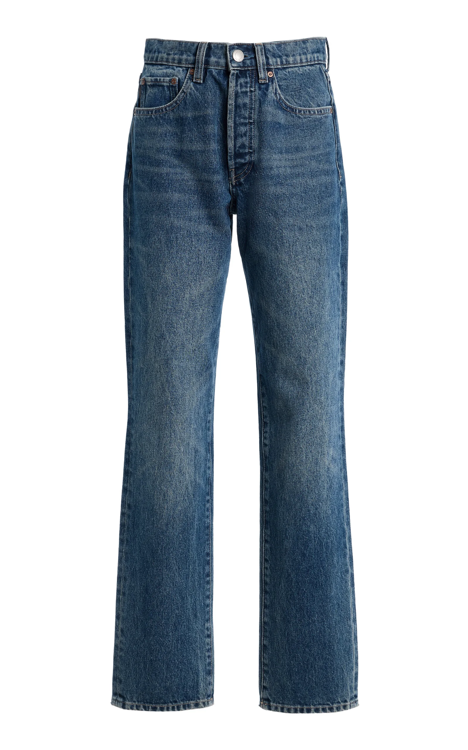 x Olympia of Greece Exclusive Olympia Slim Straight Mid-Rise Jeans - 1
