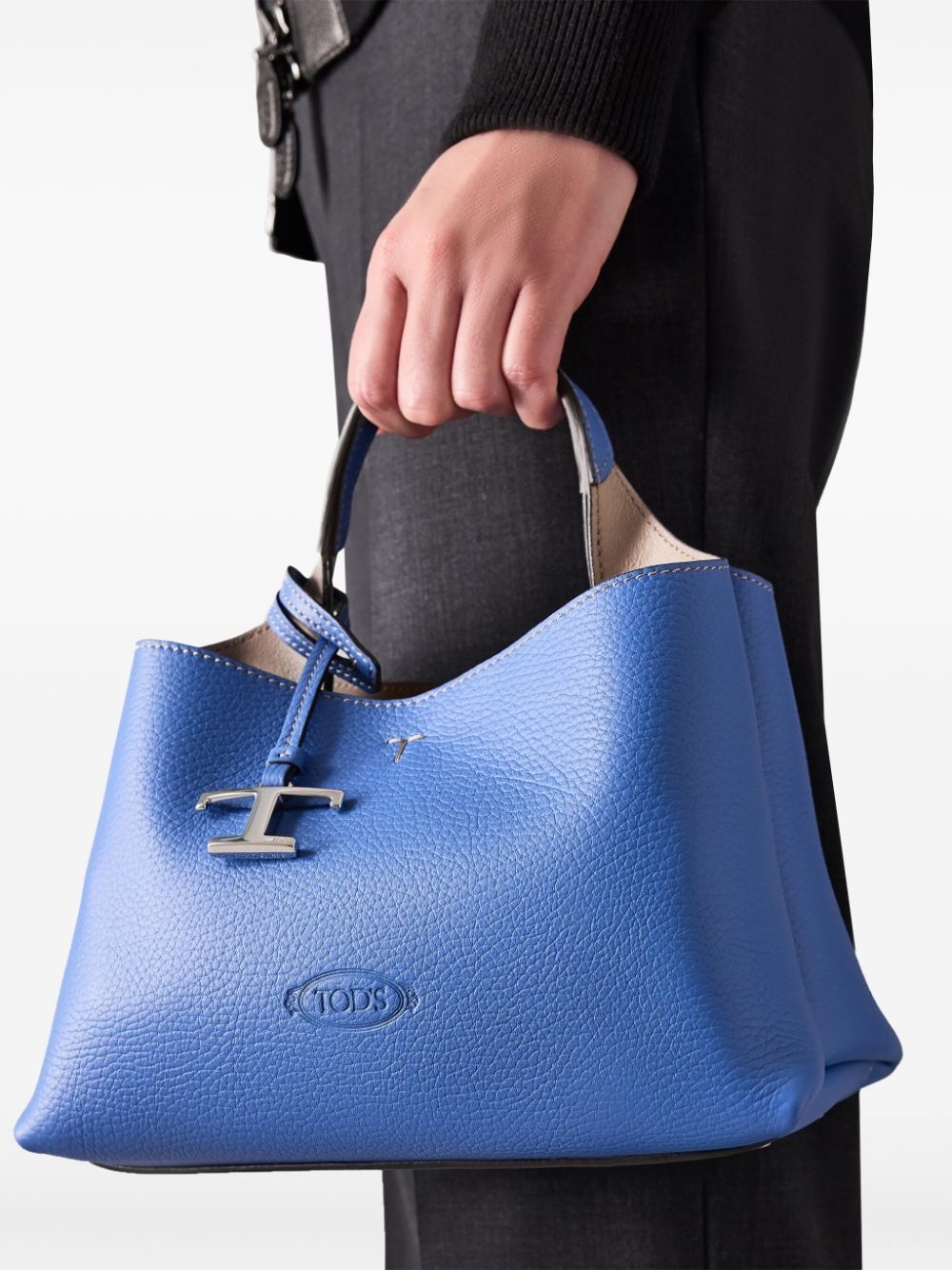 mini leather tote bag - 3